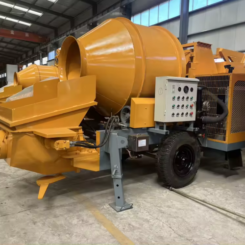 concrete mixer with pump