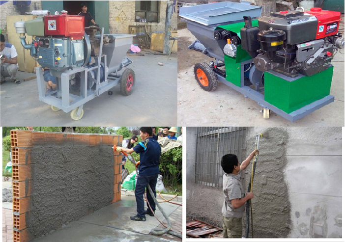 Mortar spraying machine